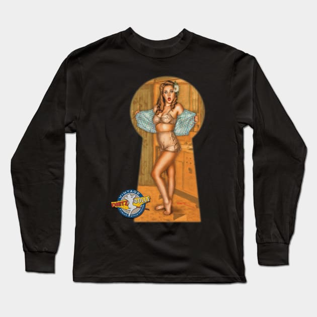 Pinup - Keyhole Cutie Long Sleeve T-Shirt by Vintage Pinups